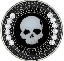 Grateful I'm Not Dead Swarovski Diamond Medallion