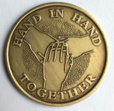 Hand In Hand Bronze Medallion 