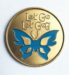 Let Go Let God Butterfly Medallion