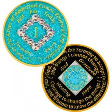 NA Swarovski Bling Glitter Turquoise