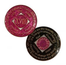 NA Medallion Glitter Pink NA Coin 