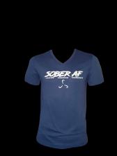 Mens Sober AF Navy V-neck