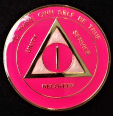 AA Hot Pink And Pearl Recovery Medallion