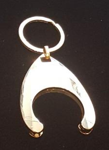 Shiny Silver Finish Key Fob