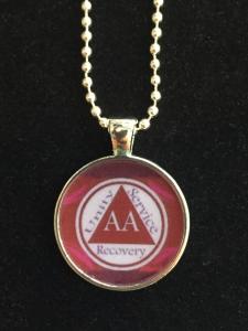 AA Unity Resin Necklace Red & White