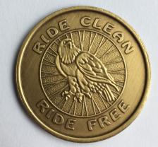 Ride Clean Ride Free Bronze Medallion