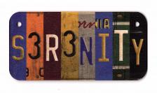 Serenity Wooden License Plate