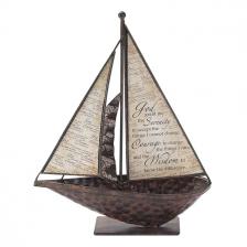 Metal Tabletop Sailboat 