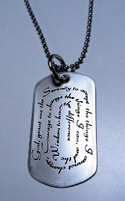 Serenity Prayer Dog Tag