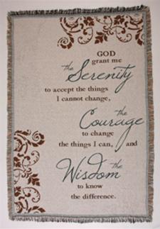 Serenity Prayer Cotton Afghan