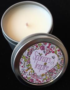 Sponsor's Inspire Butterfly Heart Candle Mini Tin