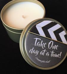 Take One Day At a Time Soy Tin Candle