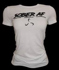 White Sober AF Women's Crew Neck