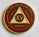 AA Gold Burgundy and Pearl Recovery Medallion