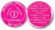 Hot Pink AA Tri-Plate Recovery Medallion