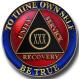 Red Blue Black Recovery Medallion